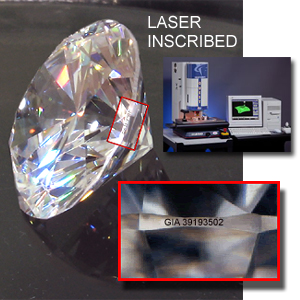 laser inscribed diamond